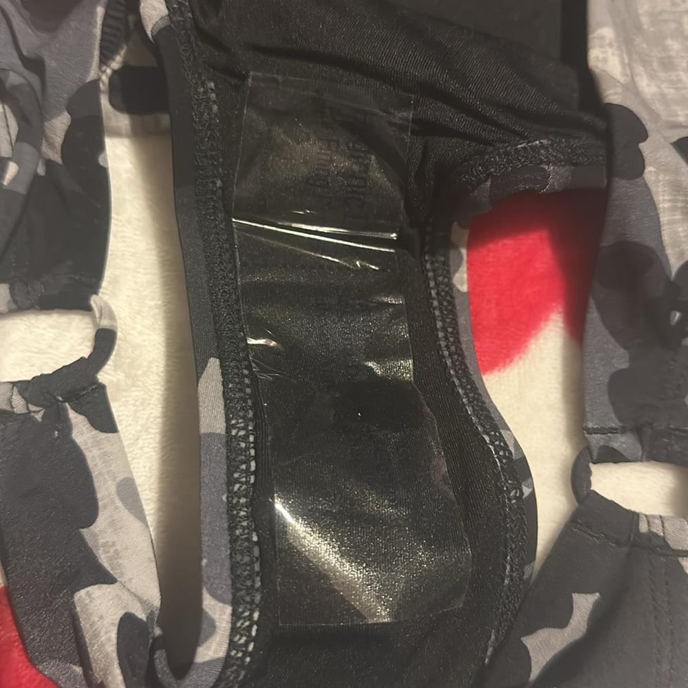 NWT Robin Piccone M Eden Camo grey multi Side Tie Bikini Bottom Swimsuit - Picture 7 of 10